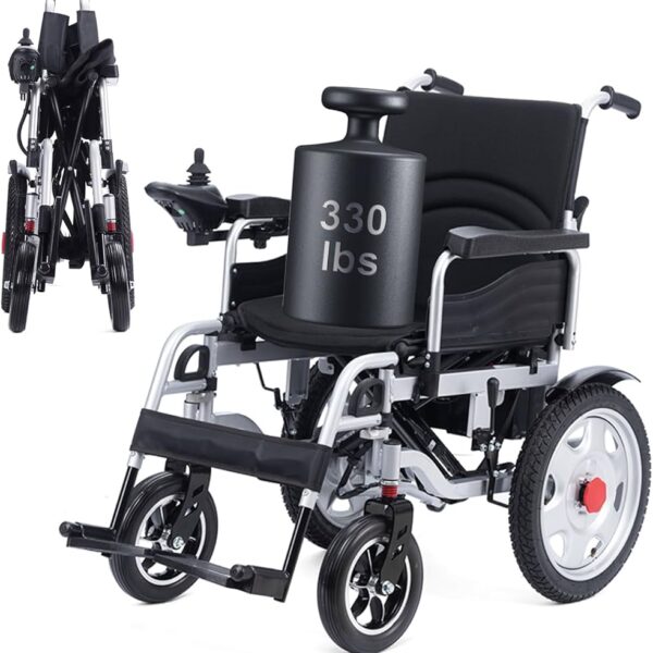 Buy Portable Motorized Electric Wheelchair for Seniors – Dual 500W Motors (20 Miles) 330lbs Capacity