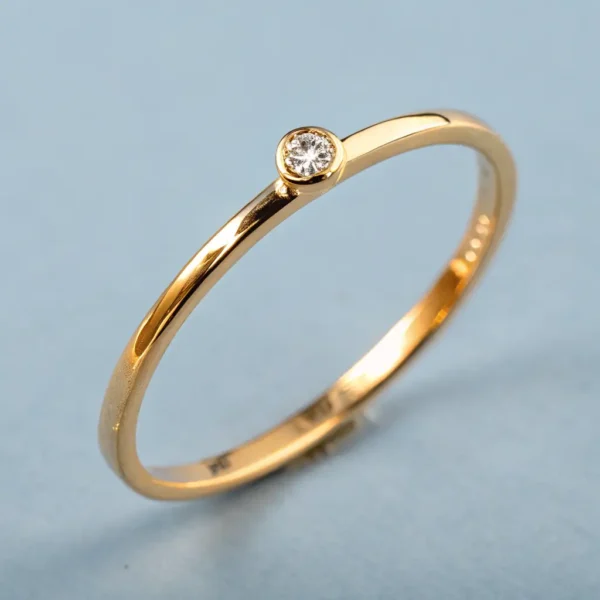 Diamond-Accent Gold Ring